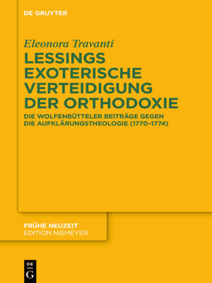 cover image of Lessings exoterische Verteidigung der Orthodoxie